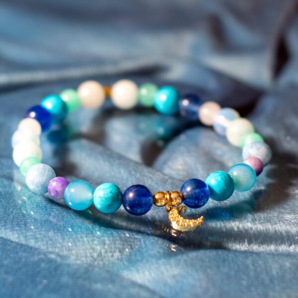 Bracelet pierre semi précieuse jade, quartz, pierre de lune, amazonite, turquoise