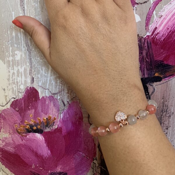 Bracelet pierre semi précieuse cherry quartz
