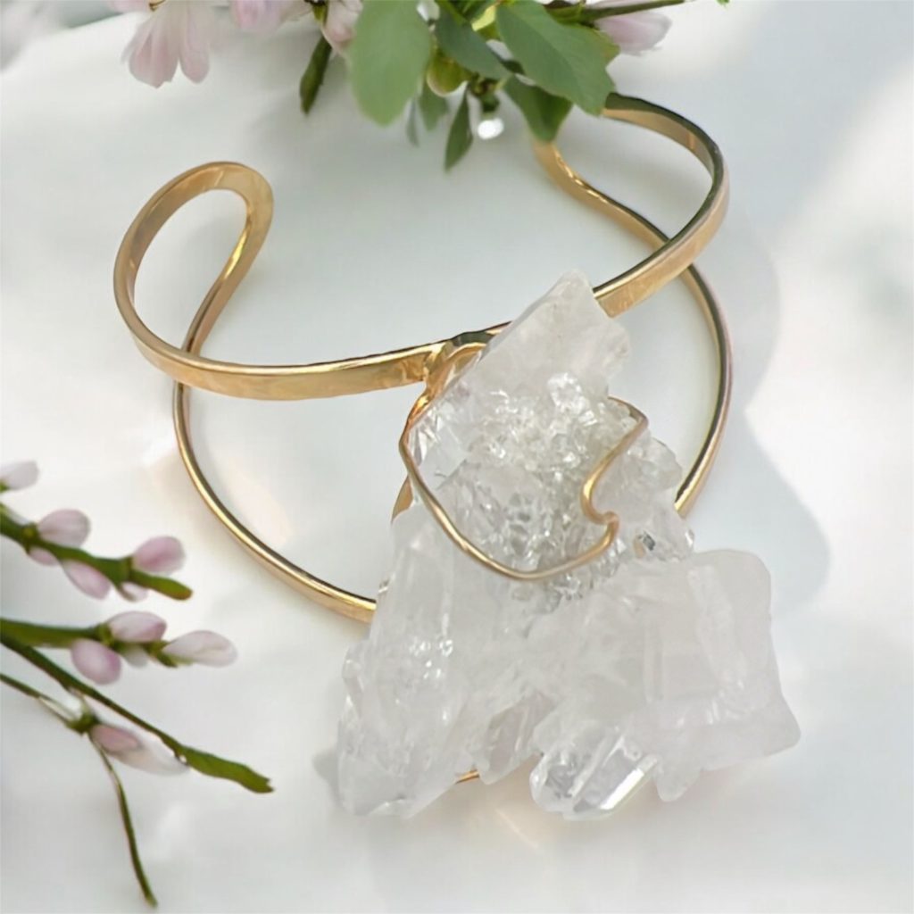 Bracelet cristal de roche quartz