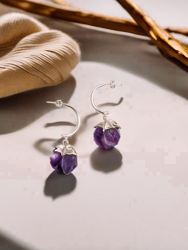 Boucles d'oreilles améthyste – Image 3